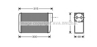 Теплообменник, отопление салона AVA QUALITY COOLING купить