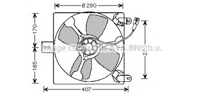 Вентилятор, охлаждение двигателя AVA QUALITY COOLING купить