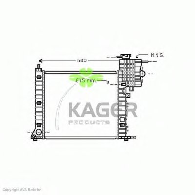 Радиатор, охлаждение двигателя KAGER купить