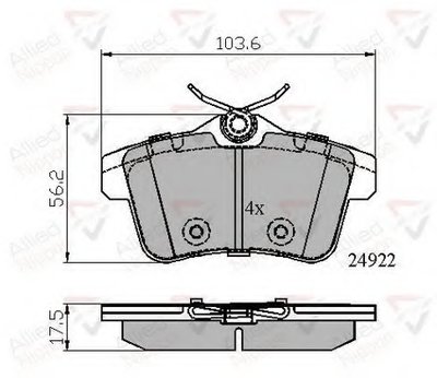 Комплект тормозных колодок, дисковый тормоз ANL Braking COMLINE купить