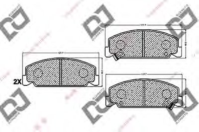 Комплект тормозных колодок, дисковый тормоз DJ PARTS купить