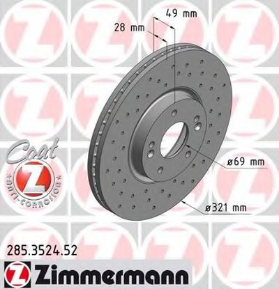 Тормозной диск SPORT BRAKE DISC COAT Z ZIMMERMANN купить