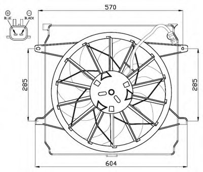 Вентилятор, охлаждение двигателя NRF купить