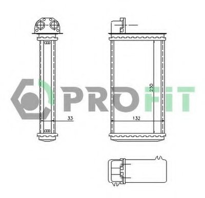 Теплообменник, отопление салона PROFIT купить