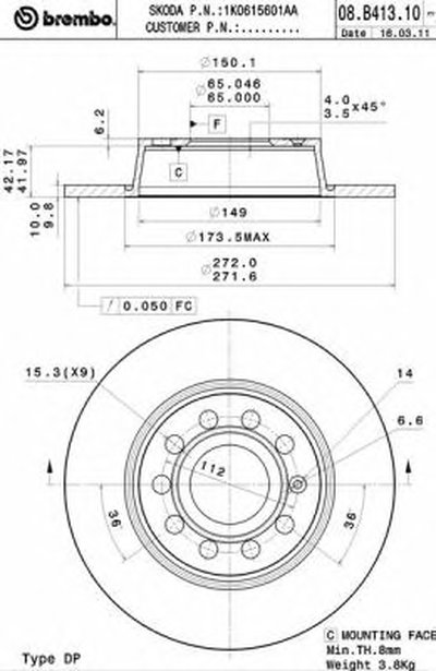 Тормозной диск COATED DISC LINE BREMBO купить