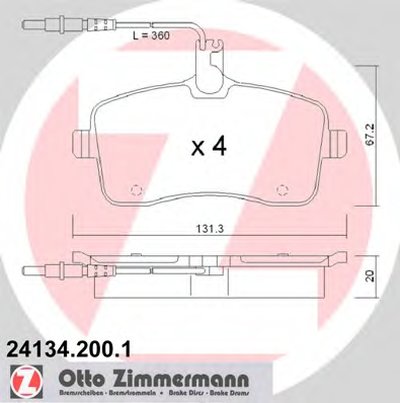 Комплект тормозных колодок, дисковый тормоз ZIMMERMANN купить