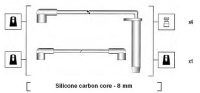 Комплект проводов зажигания MAGNETI MARELLI купить