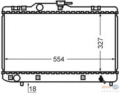 Радиатор, охлаждение двигателя BEHR HELLA SERVICE купить