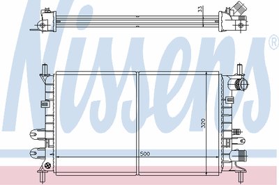 Радиатор, охлаждение двигателя NISSENS купить