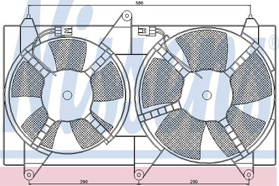 Вентилятор, охлаждение двигателя NISSENS купить