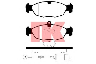 Комплект тормозных колодок, дисковый тормоз NK купить