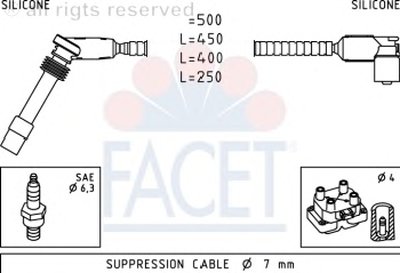 Комплект проводов зажигания FACET купить