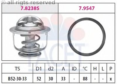 Термостат 88°С Toyota Hi-Ace Diesel