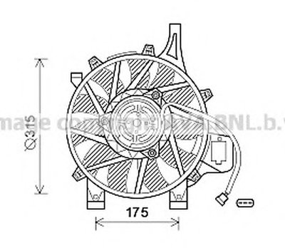 Вентилятор, охлаждение двигателя AVA QUALITY COOLING купить