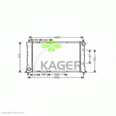 Радиатор, охлаждение двигателя KAGER купить