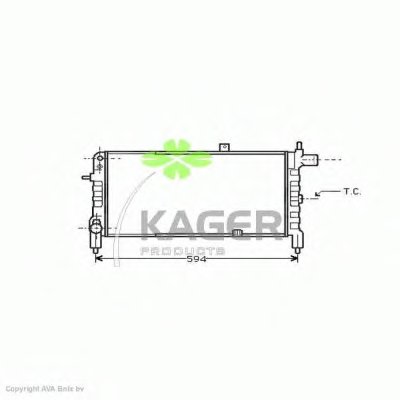 Радиатор, охлаждение двигателя KAGER купить