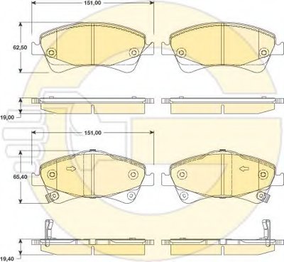 Комплект тормозных колодок, дисковый тормоз GIRLING купить