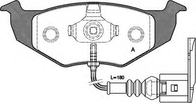 Комплект тормозных колодок, дисковый тормоз ADVANCE OPEN PARTS купить