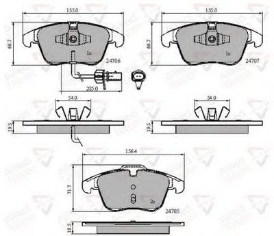 Комплект тормозных колодок, дисковый тормоз ANL Braking COMLINE купить