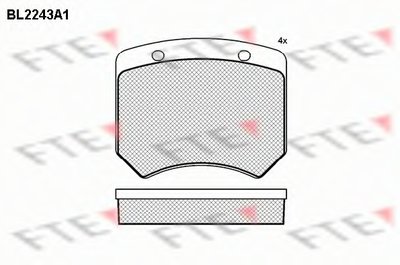 Комплект тормозных колодок, дисковый тормоз FTE купить