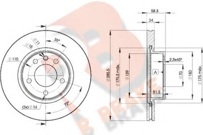 Тормозной диск R BRAKE купить