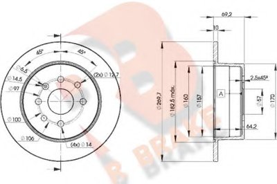 Тормозной диск R BRAKE купить