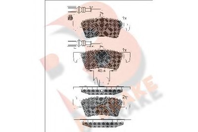 Комплект тормозных колодок, дисковый тормоз R BRAKE купить