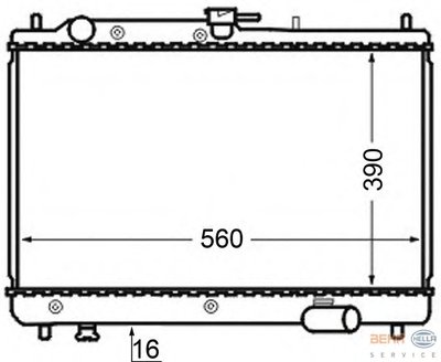 Радиатор, охлаждение двигателя BEHR HELLA SERVICE купить