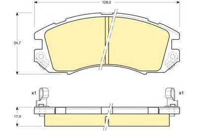 Комплект тормозных колодок, дисковый тормоз GIRLING купить