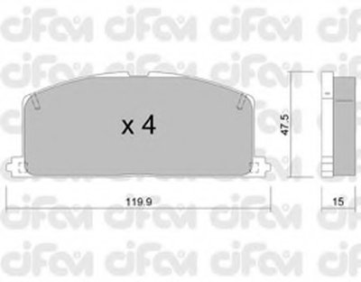 Комплект тормозных колодок, дисковый тормоз CIFAM купить