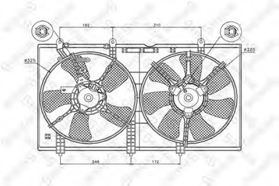 Вентилятор, охлаждение двигателя STELLOX купить
