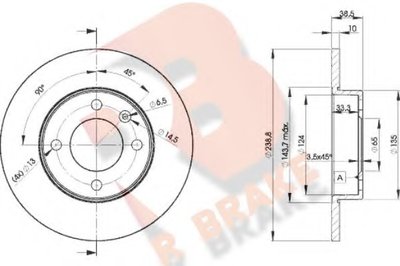 Тормозной диск R BRAKE купить