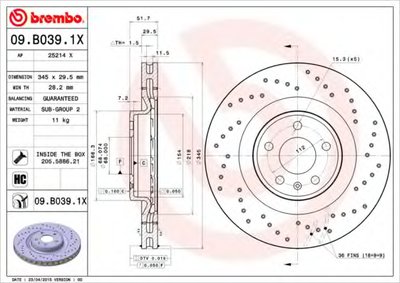 Тормозной диск BREMBO XTRA LINE BREMBO купить