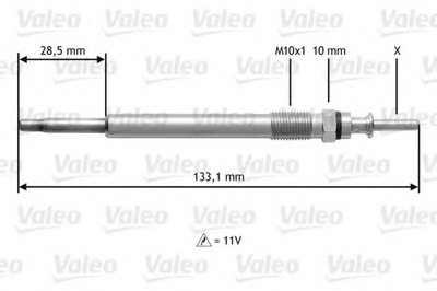 Свеча накаливания VALEO купить