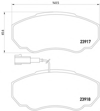 Тормозные колодки перед. Ducato/Jumper/Boxer 02-06 (1.4t)