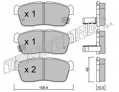 Комплект тормозных колодок, дисковый тормоз TRUSTING купить