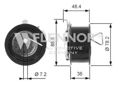 Натяжной ролик, ремень ГРМ FLENNOR купить