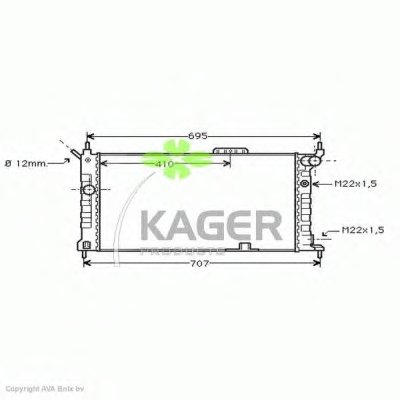 Радиатор, охлаждение двигателя KAGER купить