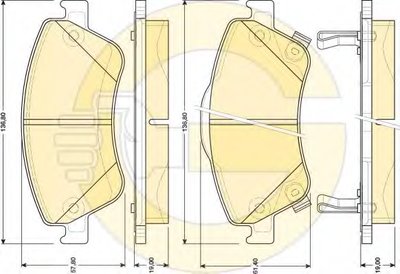 Комплект тормозных колодок, дисковый тормоз GIRLING купить