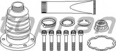 Комплект пылника, приводной вал TOPRAN купить