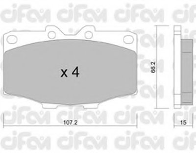 Комплект тормозных колодок, дисковый тормоз CIFAM купить