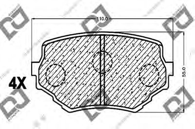 Комплект тормозных колодок, дисковый тормоз DJ PARTS купить