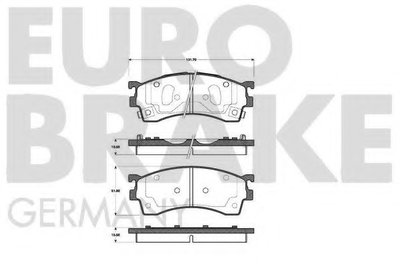 Комплект тормозных колодок, дисковый тормоз EUROBRAKE купить