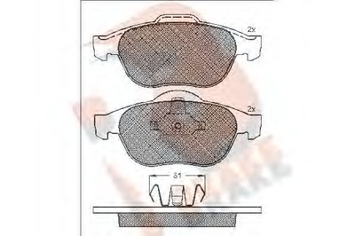 Комплект тормозных колодок, дисковый тормоз R BRAKE купить