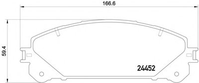 Тормозные колодки перед. Lexus RX 08-15/Toyota RAV4 12- (adv