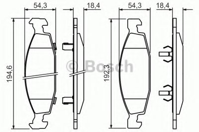 Комплект тормозных колодок, дисковый тормоз BOSCH купить