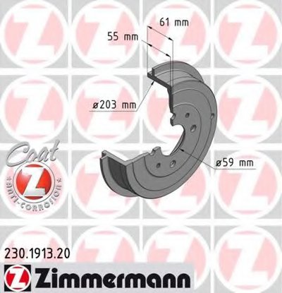 Тормозной барабан COAT Z ZIMMERMANN купить