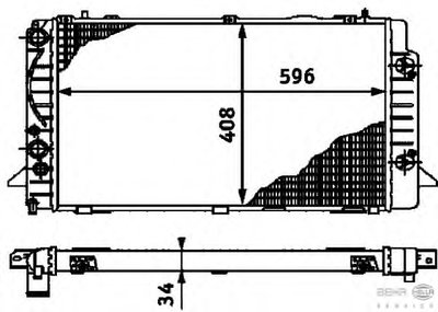Радиатор, охлаждение двигателя BEHR HELLA SERVICE купить