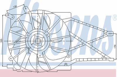 Вентилятор, охлаждение двигателя NISSENS купить