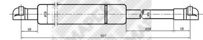 Газовая пружина, крышка багажник MAPCO купить